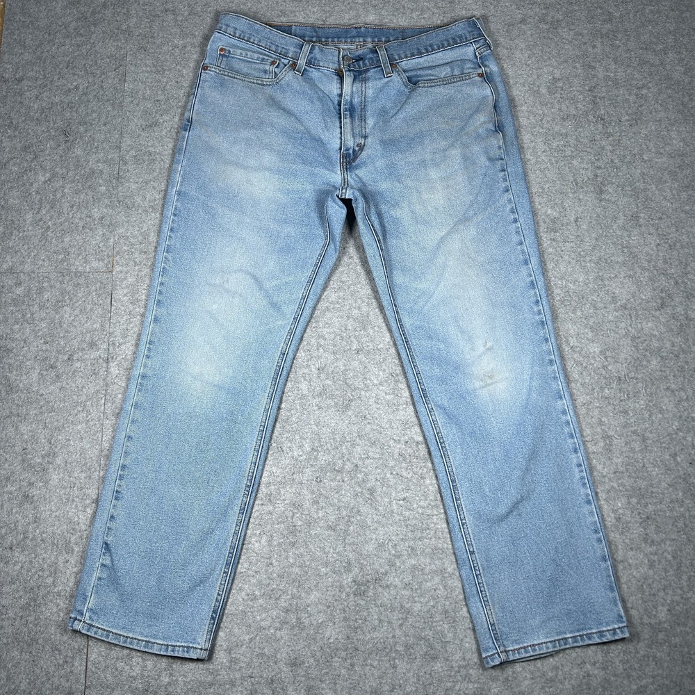 Levi's 541 Denim Jeans Mens 34x30(33x28) Light Blue Athletic Taper Straight Leg